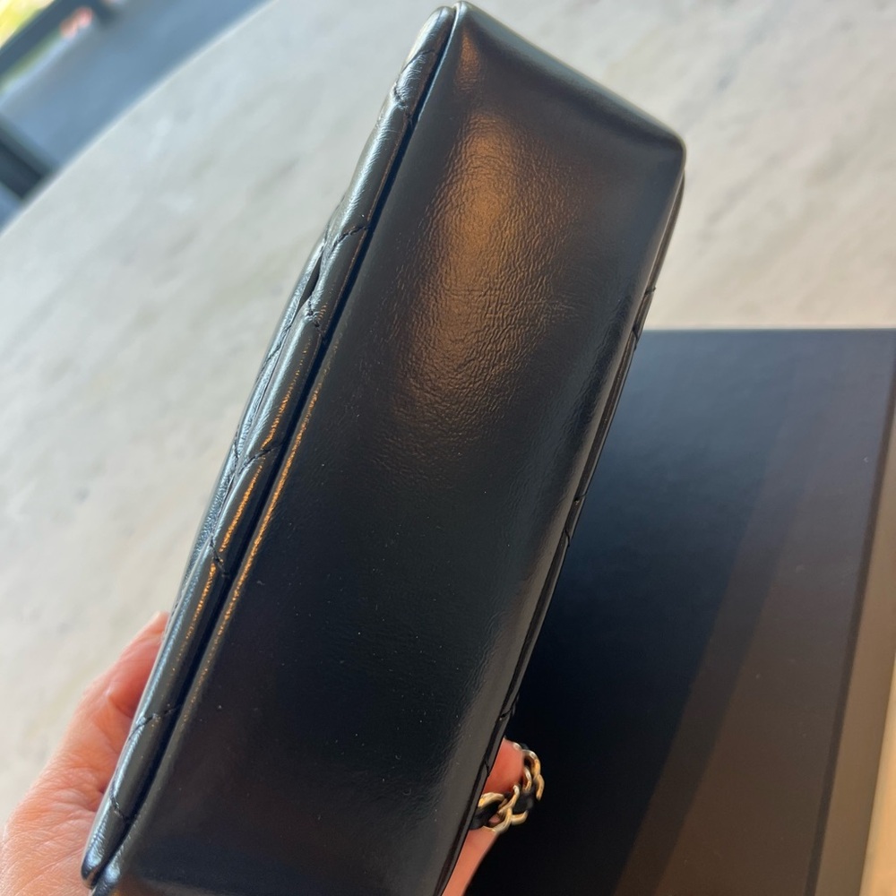 CHANEL Black Mini Quilted Bag with Gold Hardware - Picture 6 of 8